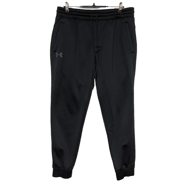 Under Armour Joggers Mens XL Black Storm 1 Fleece Lined Sweatpants Actual 35X29 - Picture 1 of 9